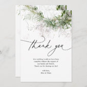 Boho Rustic Greenery Mariage Merci (Devant / Derrière)