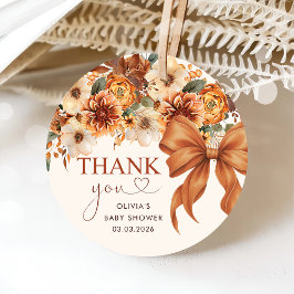 Boho Rustic Herfst Floral Baby shower Bedankjes Labels