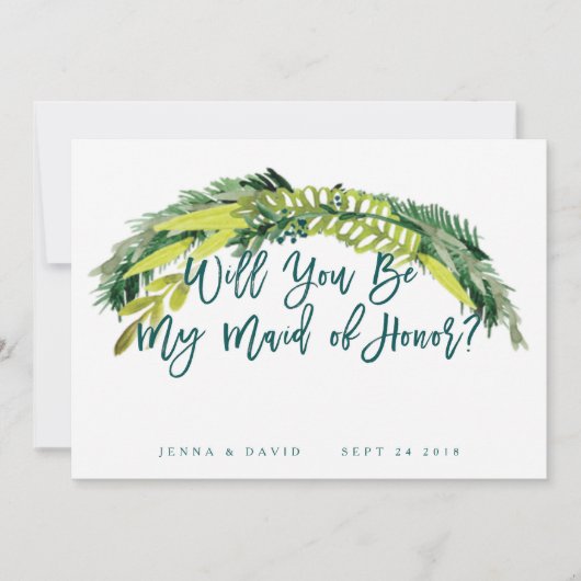 Boho Rustic, jij bent mijn Kaart van de Maid of Ho (Voorkant)