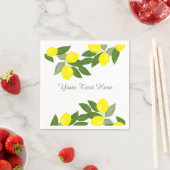 Boho Rustic Lemon Party Decor Paper Napkins Servet (Insitu)