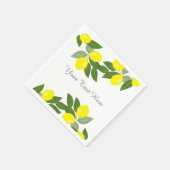 Boho Rustic Lemon Party Decor Paper Napkins Servet (Hoek)