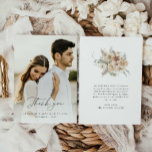 Boho Rustic Mariage Merci<br><div class="desc">Prêt à remercier vos invités avec ces cartes de remerciement de style boho rustique mariage? Cette carte élégante présente un design floral boho juste ajouter votre photo mariage préférée et customiser votre message. Cette carte est le moyen idéal pour montrer votre appréciation à votre famille et à vos amis. Objets...</div>