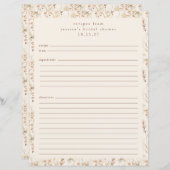Boho Rustic Meadow Floral Gepersonaliseerde Recept (Voorkant / Achterkant)