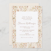 Boho Rustic Meadow Flowers Floral Baby shower Kaart (Voorkant / Achterkant)