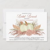 Boho Rustic Pampas Grass | Pumpkin Bridal Brunch Kaart (Voorkant)