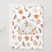 Boho Rustic Pumpkin Baby shower Kaart (Achterkant)