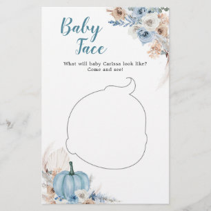 Boho Rustic Pumpkin Herfst Baby shower Baby Face