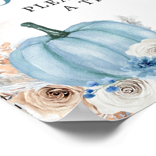 Boho Rustic Pumpkin Herfst Baby shower Love is Swe Poster (Hoek)