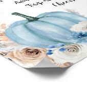 Boho Rustic Pumpkin Herfst Baby shower Mimosa Bar Poster (Hoek)