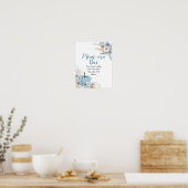 Boho Rustic Pumpkin Herfst Baby shower Mimosa Bar Poster (Keuken)