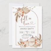 Boho Rustic Pumpkin Herfst in Love Vrijgezellenfee Kaart (Voorkant)