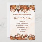 Boho Rustic Theme wedding Invitation (Devant)