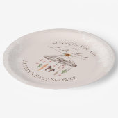 Boho Rustic Wagon Wheel Mobile Western Baby shower Papieren Bordje (Gekanteld)