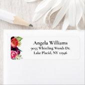 Boho Rustic Waterverf Floral Retouradres Etiket (Insitu)