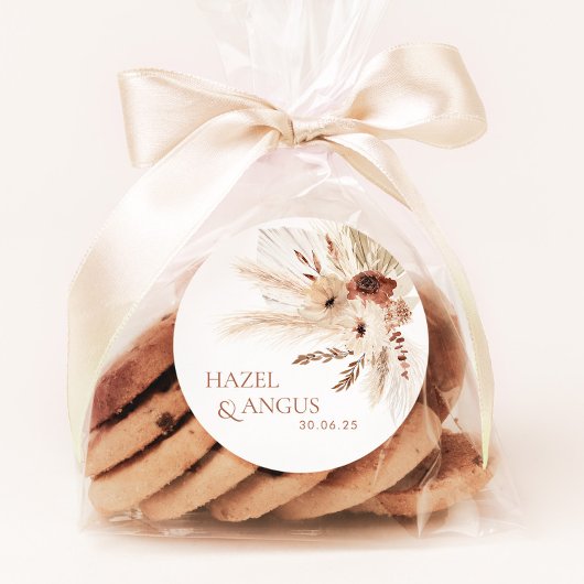 Boho Rustic Wedding Favor Label Sticker Labels