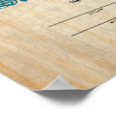 Boho Rustic WeddingCertificate Poster (Hoek)