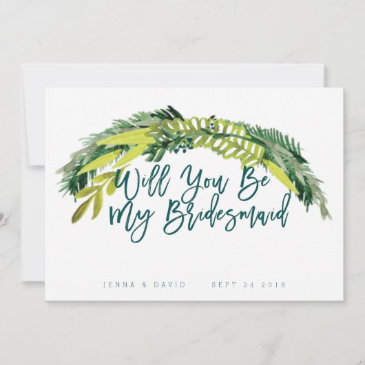 Boho Rustic Wil je mijn bruidsmeisje zijn Kaart (Voorkant)