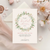 Boho Rustic Wildflower Bridal Shower Kaart