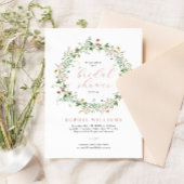 Boho Rustic Wildflower Bridal Shower Kaart