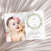 Boho Rustic Wildflowers Fotobevestiging Kaart