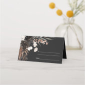 Boho rustiek Gotisch Roest Zwart Botanisch Bruilof (Achterkant)