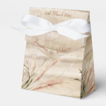 Boho rustiek Pampas Grass Bruiloft Favor Box