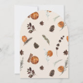 Boho Rustiek Sinaasappel Modern Botanisch Baby sho Kaart (Achterkant)