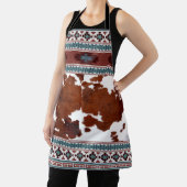 Boho rustiek Zuid-Western Koeienhuid Schort (Insitu)