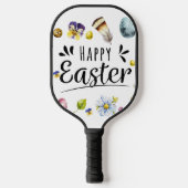 Boho rustieke aquarel kleurrijke Happy Easter Pickleball Paddle (Voorkant)