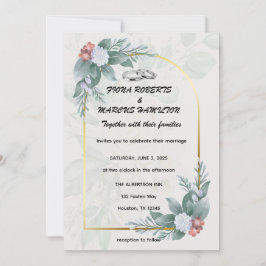 Boho Rustieke Bloemen & Elegante Huwelijk Save the Date