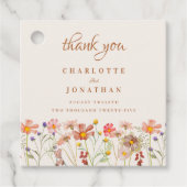 Boho Rustieke Bloemen Fall Wedding Dank u Bedankjes Labels (Voorkant)
