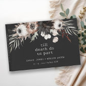 Boho Rustieke Gotische Zwarte Botanische Bruiloft Gastenboek