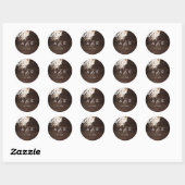 Boho rustieke Herfst bloemen bruiloft Ronde Sticker (Vel)
