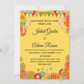 Boho rustieke moderne elegante Mexicaanse bruiloft Kaart (Voorkant)