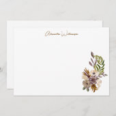 Boho rustieke Natuur Botanische Aangepaste Vrijgez Bedankkaart (Voorkant / Achterkant)