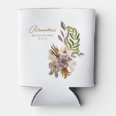 Boho rustieke Natuur Botanische Aangepaste Vrijgez Blikjeskoeler (Voorkant)