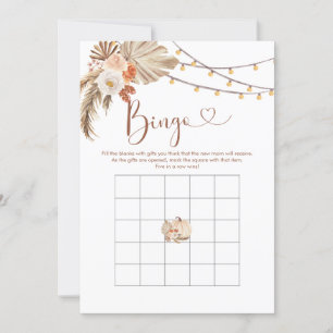 Boho rustieke pompoen Herfst in liefde Baby shower Kaart