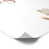 Boho rustieke pompoen Herfst in liefde gastenboek Poster (Hoek)