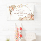 Boho rustieke pompoen Herfst in liefde grote banne Spandoek (Insitu)