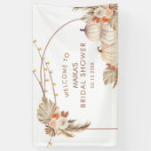 Boho rustieke pompoen Herfst in liefde grote banne Spandoek (Verticaal)