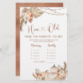 Boho rustieke pompoen Herfst in liefde Hoe oude ou (Voorkant / Achterkant)