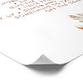 Boho rustieke pompoen Herfst in liefde Late Night Poster (Hoek)