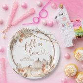 Boho rustieke pompoen Herfst in liefde papier Bord (Feest)