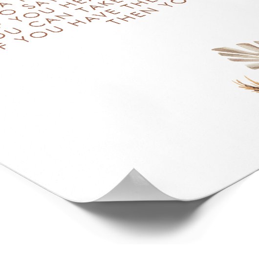 Boho rustieke pompoen Herfst in liefde zeg niet Ba Poster (Hoek)