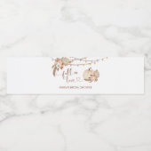 Boho Rustieke Pompoen Herfst Verliefd Waterfles Etiket (Enkel label)