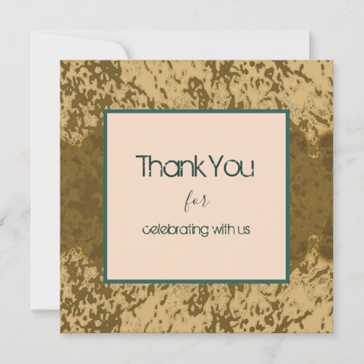 Boho Rustieke Spatten Turquoise Lijst Ontwerp (Voorkant)