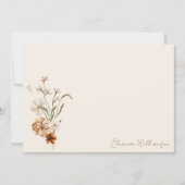 Boho Rustieke Weide Bloemen Bloem Bruidsdouche Bedankkaart (Voorkant)