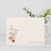 Boho Rustieke Weide Bloemen Bloem Bruidsdouche Bedankkaart (Staand voorkant)