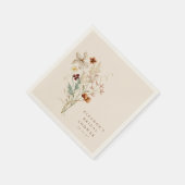 Boho Rustieke Weide Bloemen Bloemrijke Bruiloft Fe Servet (Hoek)