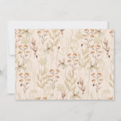 Boho Rustieke Weide Bloemen Bloemstuk Bruiloft Fee Bedankkaart (Achterkant)